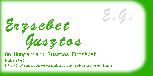 erzsebet gusztos business card